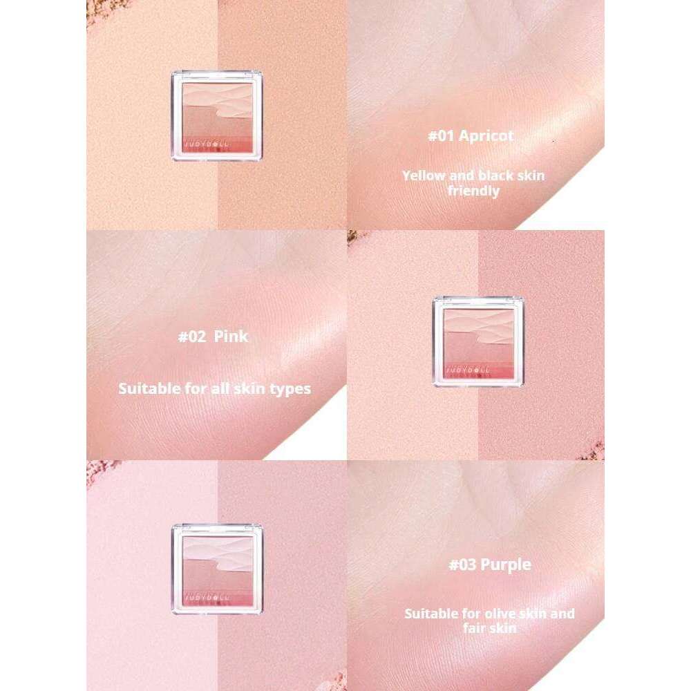 Judydoll Blush Powder Stain Matte Wave Light Shimmer Rouge Longlasting Natural Brightening Cheek Tint Contour Makeup 5g X250702