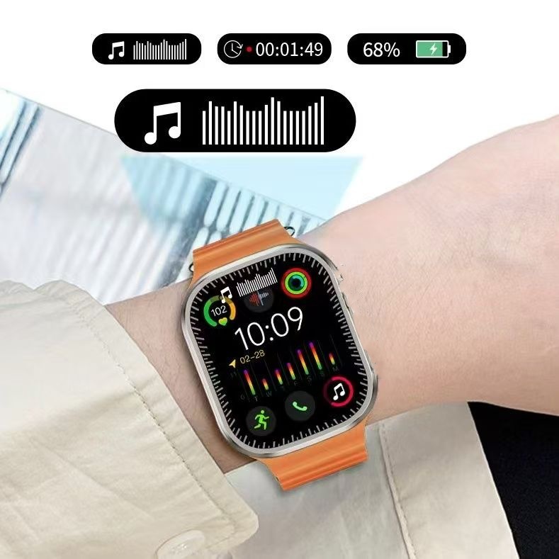 Watch Ultra2 Smart Watch, Bluetooth Sports Heart Rate Monitor, Extra Large Multi-function Dial free shipping