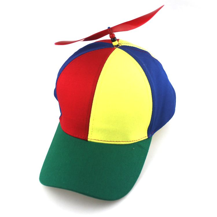 Ball Caps 3PCS/LOT removable Dragonfly Rainbow Sun Cap Funny Adventure Dad Hat Snapback Hat Helicopter Propeller Design for Adult child