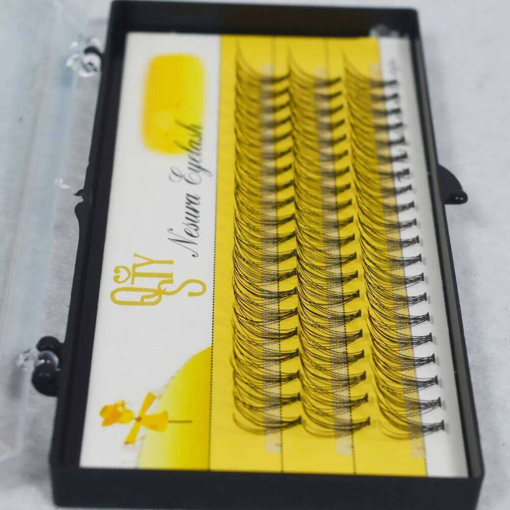 1 box 60 clusters 10/20D extension individual eyelashes, Natural Thick False Eyelashes, , Individual Eyelash Bunche X250702