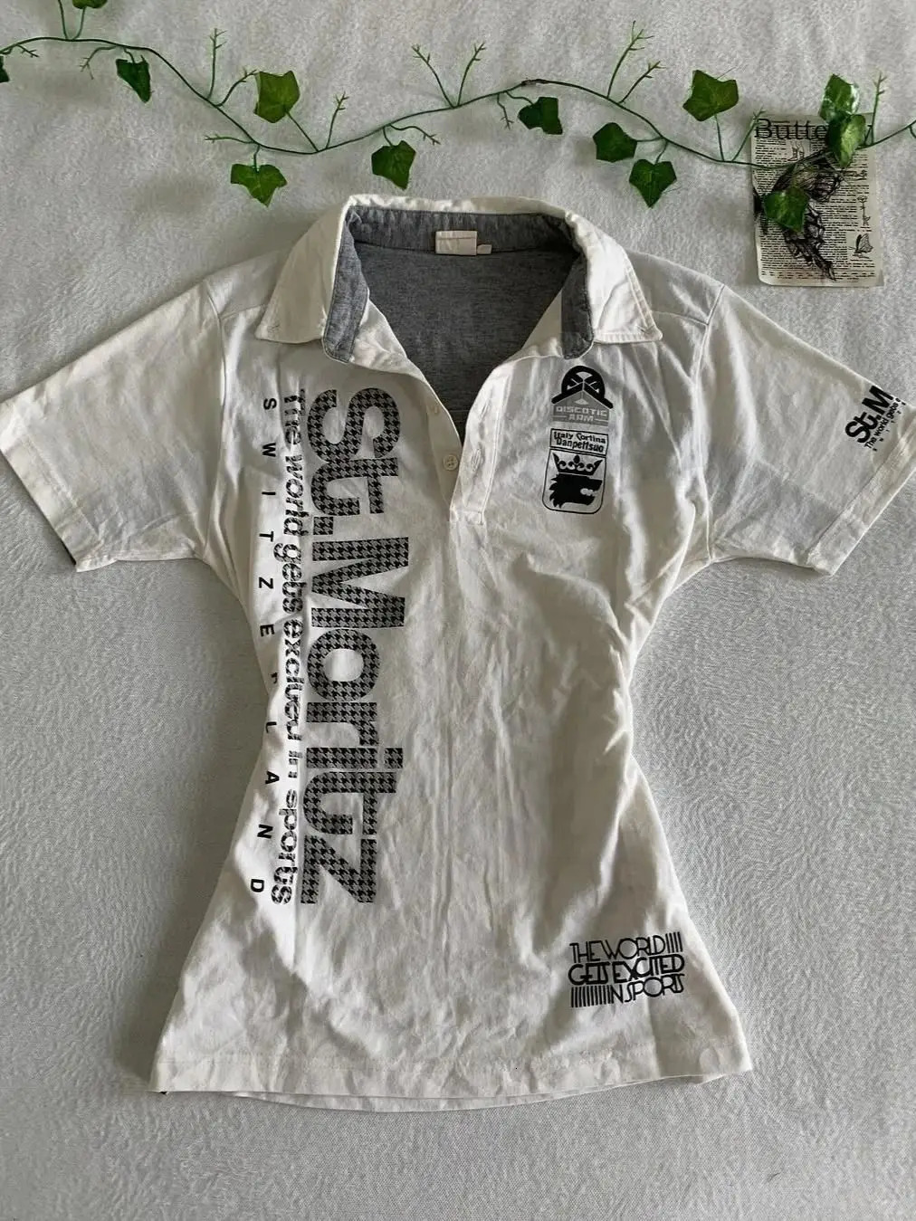 Y2k T-shirt Polo Goth Punk Vintage 2000s Letter Print Slim Short Sleeve Aesthetic Harajuku Streetwear Summer Chic Grunge Emo Tee 250702