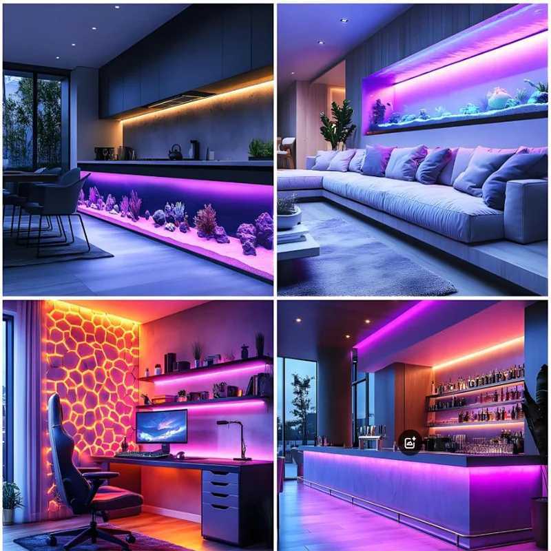 RGB Neon LED Strip 1/2/3/5M IP65 Waterproof DIY USB Neon Strip Tuya App Remote Control Flexible Ribbon for Home Decor Lighting W250701