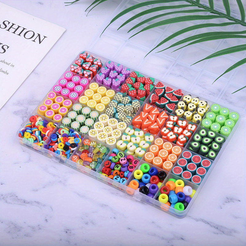 1000PCS Clay Beads Kit, 24 Animal Beads DIY Bracelet Making Set for Kids Crafts, Jewelry Necklace Earring Creative Art Supplies
