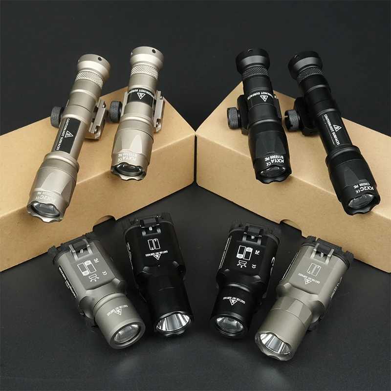 US Warehouse M600C M600 M300 X300U Ultra Tactical LED Scout Light Rifle Weapon Flashlight Hunting Momentary Pressure Switch XJ250701