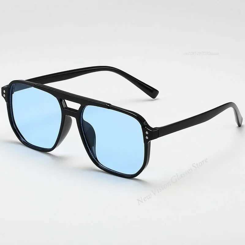 Vintage Men Women Big Sunglasses Men Square Shades Brand Designer Unisex Sun Glasses Black Lense Male Female Sunglasses UV400 H260421