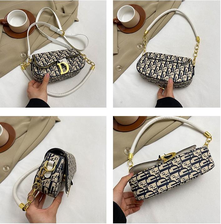 Tote Designer Shoulder High Quality Women's handbag Purse Leather Saddle Bags Print Underarm Bag Classic Crossbody bag Free Shipping