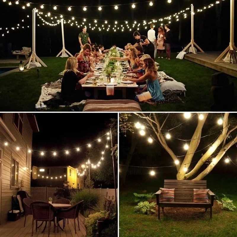 2024 New Solar Crystal Globe LED String Lights LED Solar Outdoor Light IP65 Fairy Light Christmas Garland for Garden Party Decor W250701