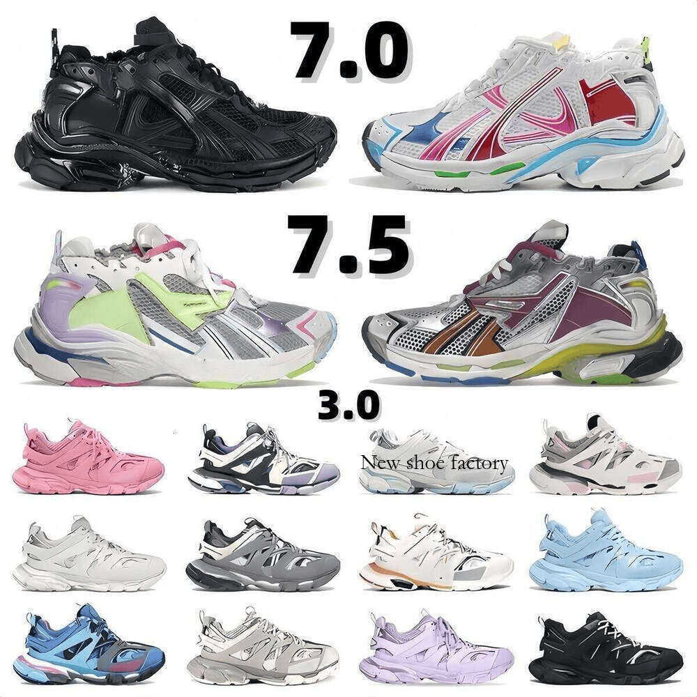 designer shoes sneakers track runners 7.0 7.5 3.0 platform all black white multicolor pink blue grey ancien daddy men women trainers tennis size36-46