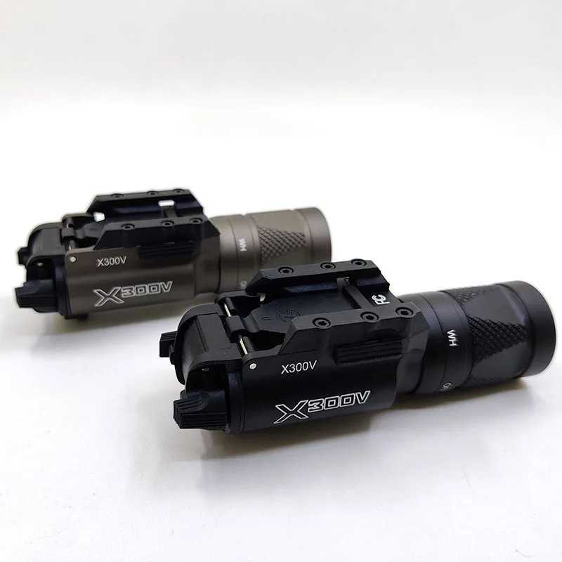 Tactical Ultra X300V Metal Pistol Gun Strobe LED Light Fit 20mm Rail Airsoft Weapon Hunting Flashlight Glock CZ 75 Gun Strobe XJ250701