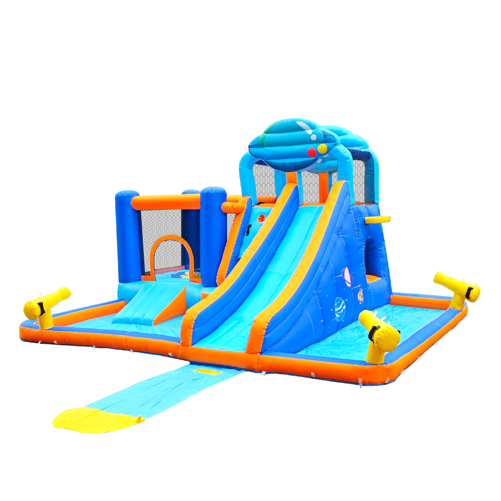Outdoor Adventure: Alien Themed Obstacle Course with Rock Climb & Slides