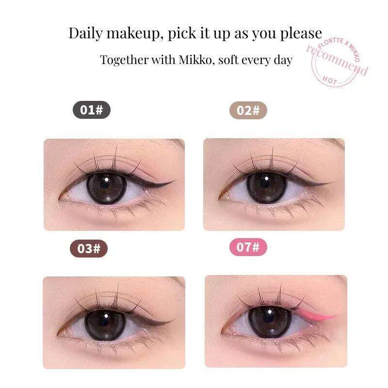FLORTTE MIKKO ed Color Liquid Easy To Wear Eyeliner Eye Waterproof Lasting Quick-dry Liner Flortte Mikko Cosmetic X250702