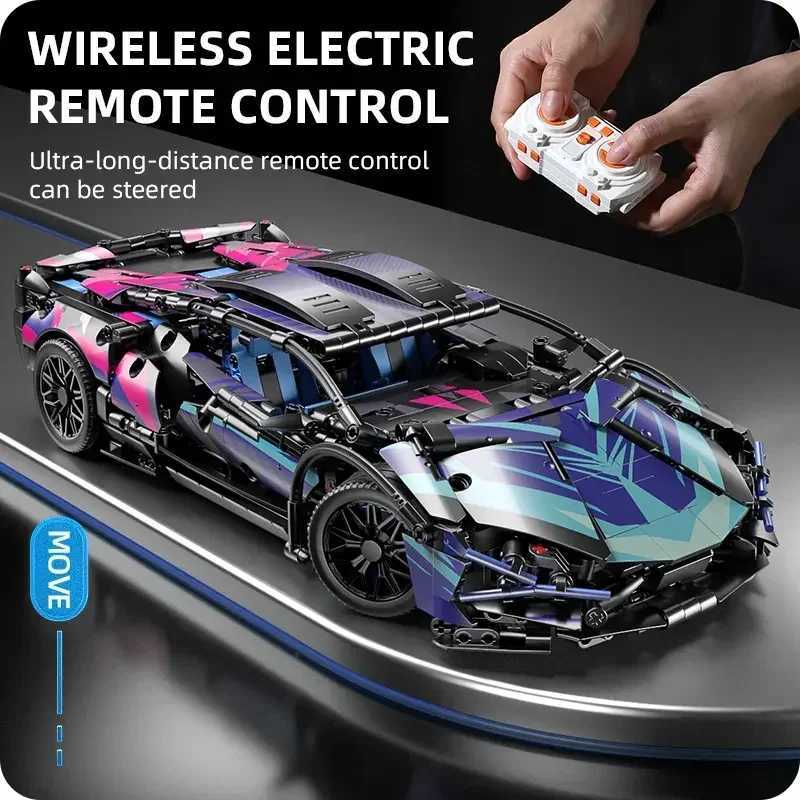 Technical 1314Pcs RC Race Car Building Block Set Remote Control Motor Sport Car Collectible 1 14 Model Scale MOC Toy Adult Gifts XJ250702