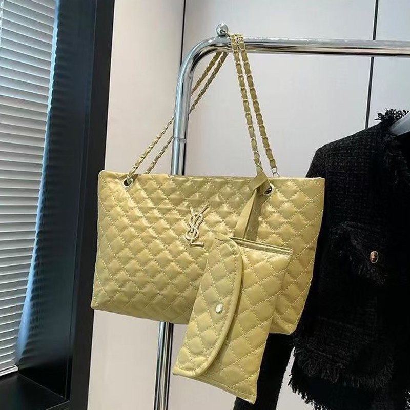 Large capacity designer bag Multiple colors to choose from women's shoulder bag oversized shopping tote bag solid color diamond grid bag Minimali