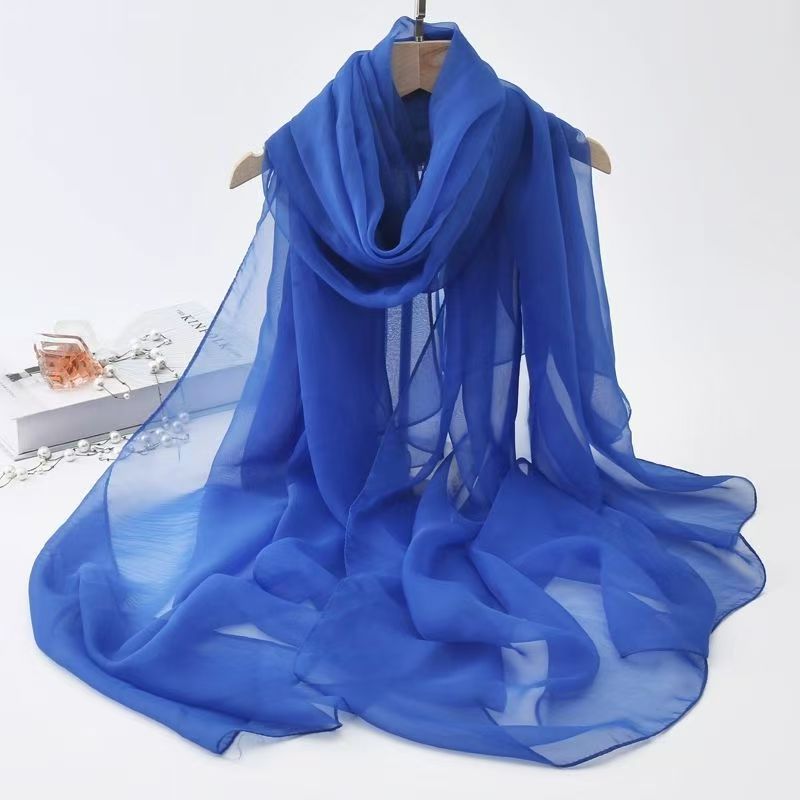 K1211 Long red silk scarf for performances, catwalks, photo shoots, parties, weddings, travel, sunscreen, ice silk shawls, scarves