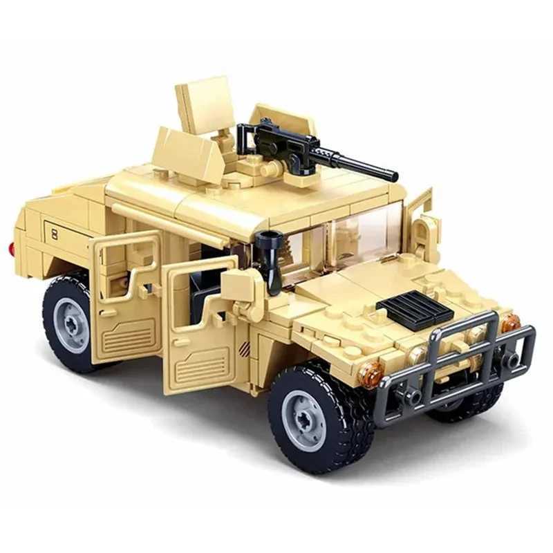Sluban 265PCS WW2 Military SWAT H2 Assault Vehicle Building Blocks Army Soldier Armor Car Model Bricks DIY Toys Gifts for Kids Y250701