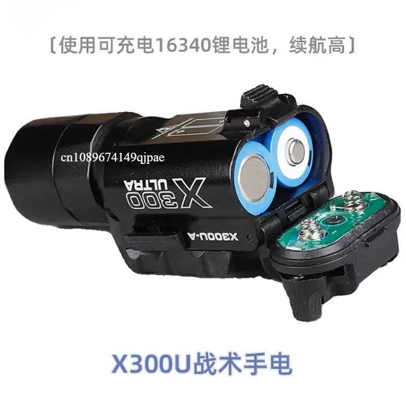 Tactical Surefire Style X300U X300 Ultra X300U-A Flashlight for Pistol Light Airsoft Helmet Light Weapon Torch Strobe 800 Lumens XJ250701