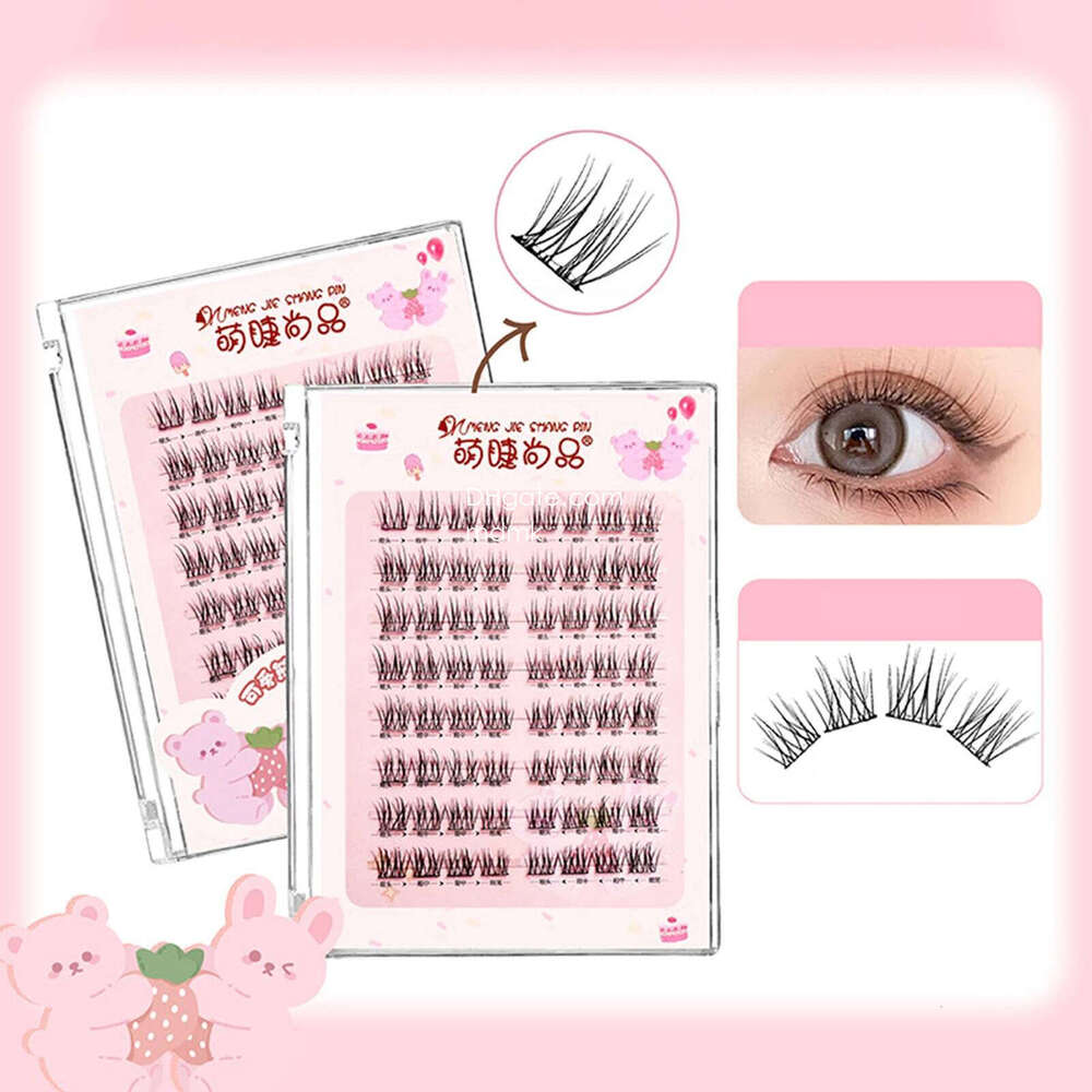 Natural Look Fluffy Clusters 7-10mm Eyelash Extension DIY Anime Eyes Lashes X250702