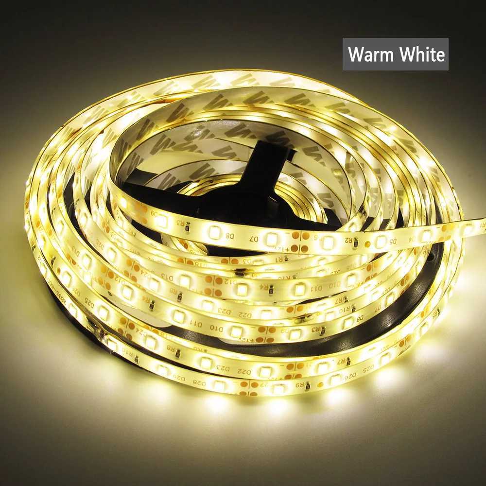 New 5meter/pack LED Strip Light Garland Gaskets 5m SMD 2835 Flexible DC 12V Diode Tape Wire Christmas Lamp 300LEDs W250701