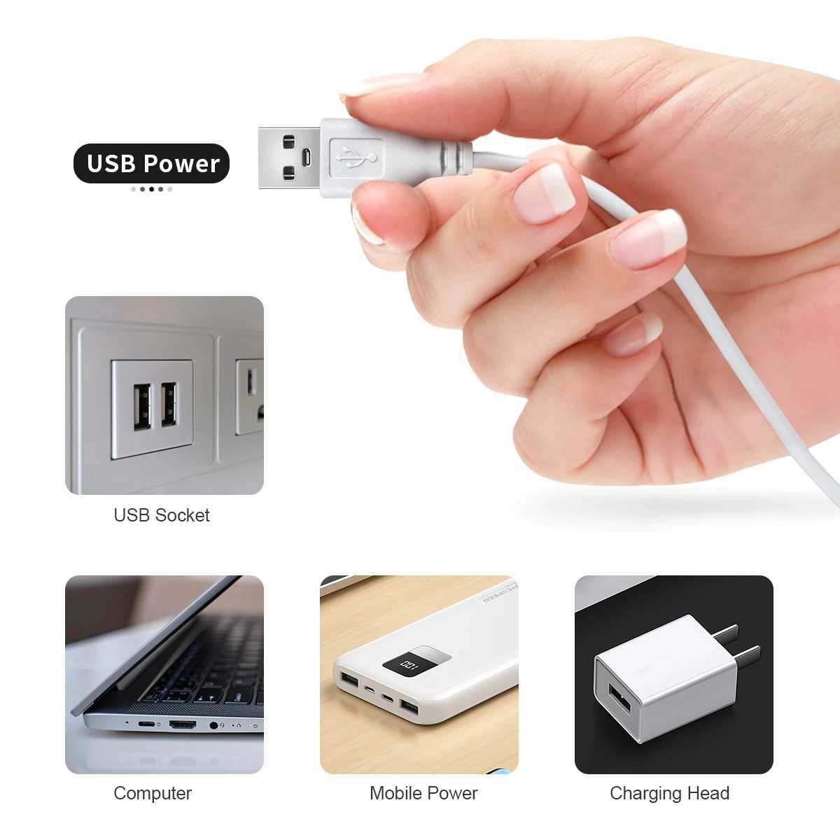 USB 5V Neon LED Strip Light Wireless Remote Controller veya Dimmable Dokunmatik Anahtar LED Iklar Halat Oda Duvar Dolap Dekor Aydnlatma W250701