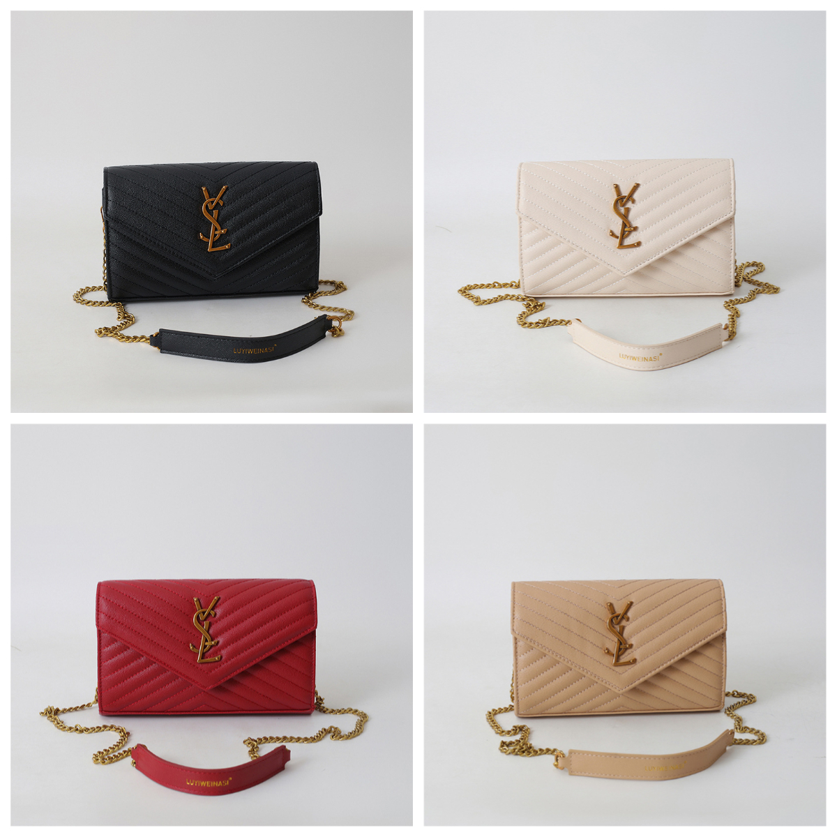 Luxury Flap Chain Bag Shoulder Bag Purse Crossbody Designer Ladies PU Leather Letter Bag Fashion Hobo Handbag Classic Zipper Closure Brown Crossbody Shoulder Bag