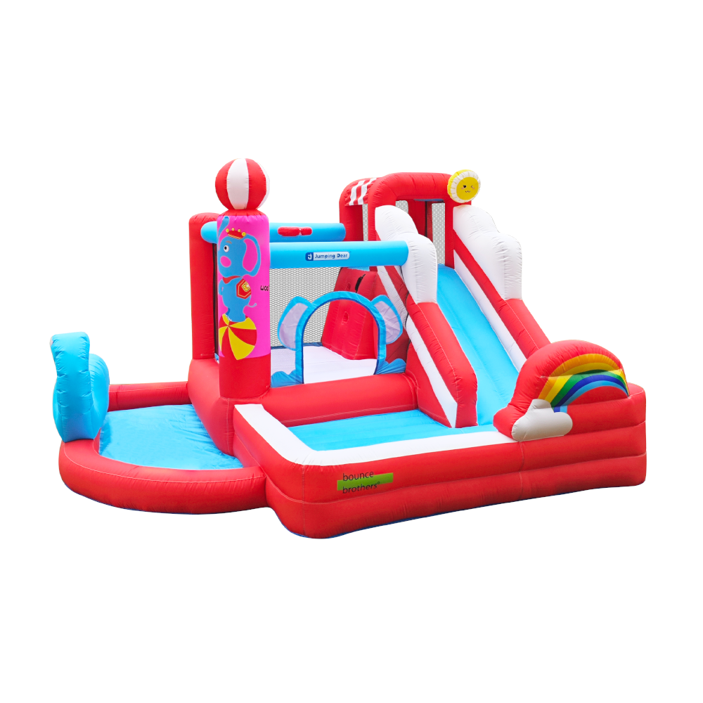 Family-Friendly Multicolored Elephant Slide & Climber - Indoor/Outdoor Activity Hub