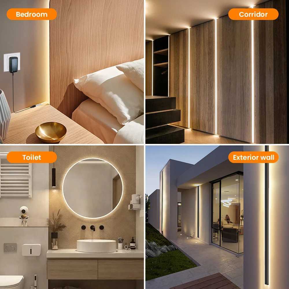 5V USB COB LED Strip Neon Light High Brightness 320 LEDs/M IP67 Waterproof Flexible Ribbon Tape for Garden Bedroom TV BackLight W250701