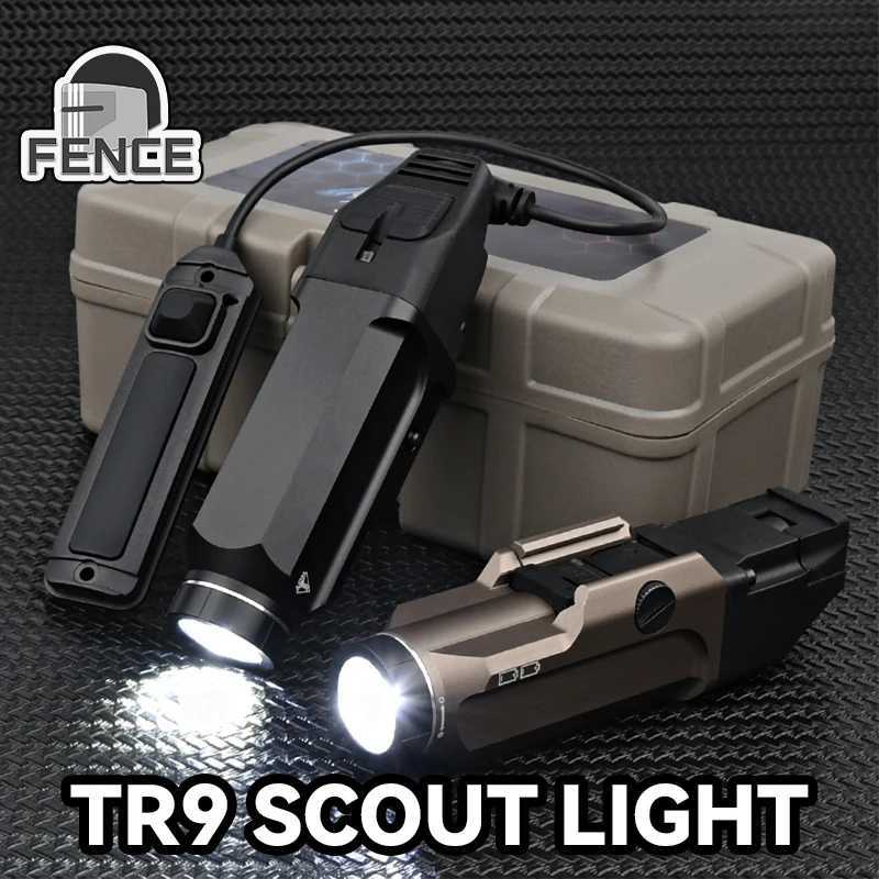 STREAM TR9 Tactical Flashlight High Lumens Scout Weapon Light Fit AR15 optic Hunting Airsoft accessories 20mm rail M300 X300 XJ250701