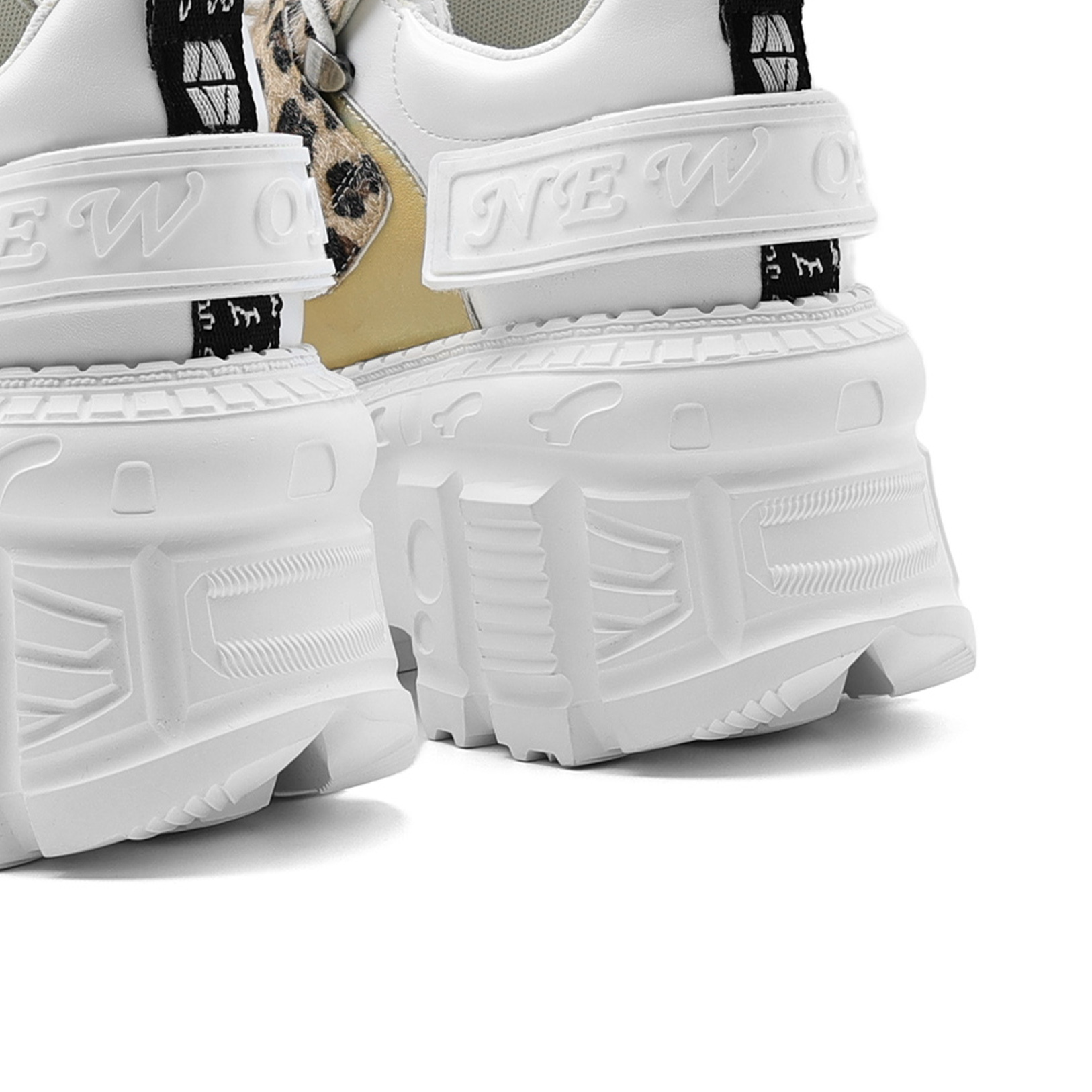 Women's Dark Leopard Print Leather Boots with Thick Sponge Soles