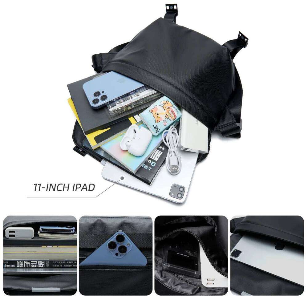 Waterproof Men's Crossbody Personalized 10.5 inch iPad Chest Teenager Sport Riding Shoulder Leisure Portable Sling Bag