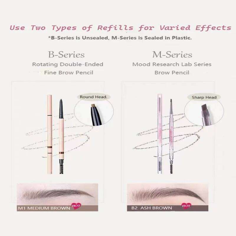 Flortte Mood Institute Fune Series Browpencil Double-head Superfine Eyebrow Enhancer Long-lasting Sdge-proof Women Eye Makeup X250702