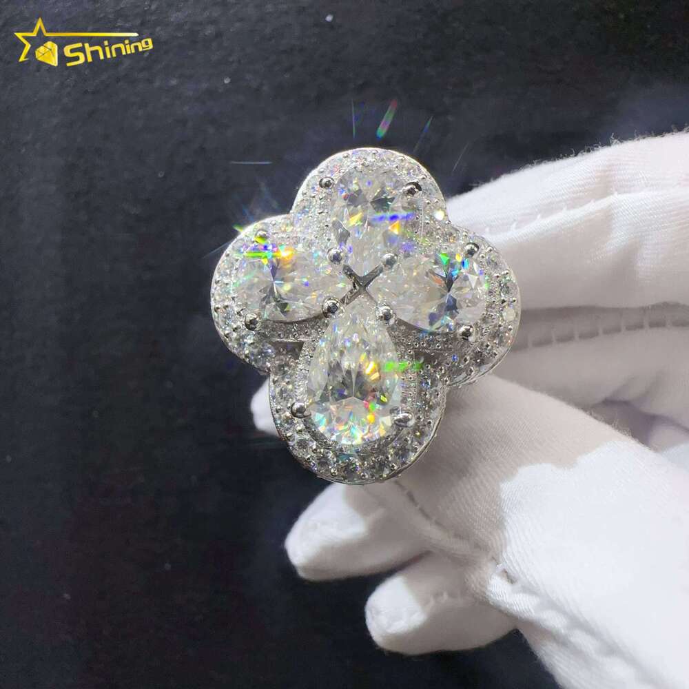 Hip Hop Laboratory VVS Silicon Iced Out Jewelry Cross Ring