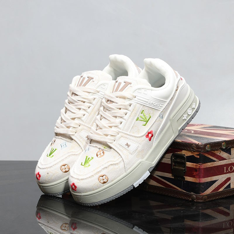 Designer Casual Shoes New Breathable Athleisure Comfortable Shoes Men's Platform Sneakers Trend Board Shoes Men Women Shoes White Blue Black Grey
