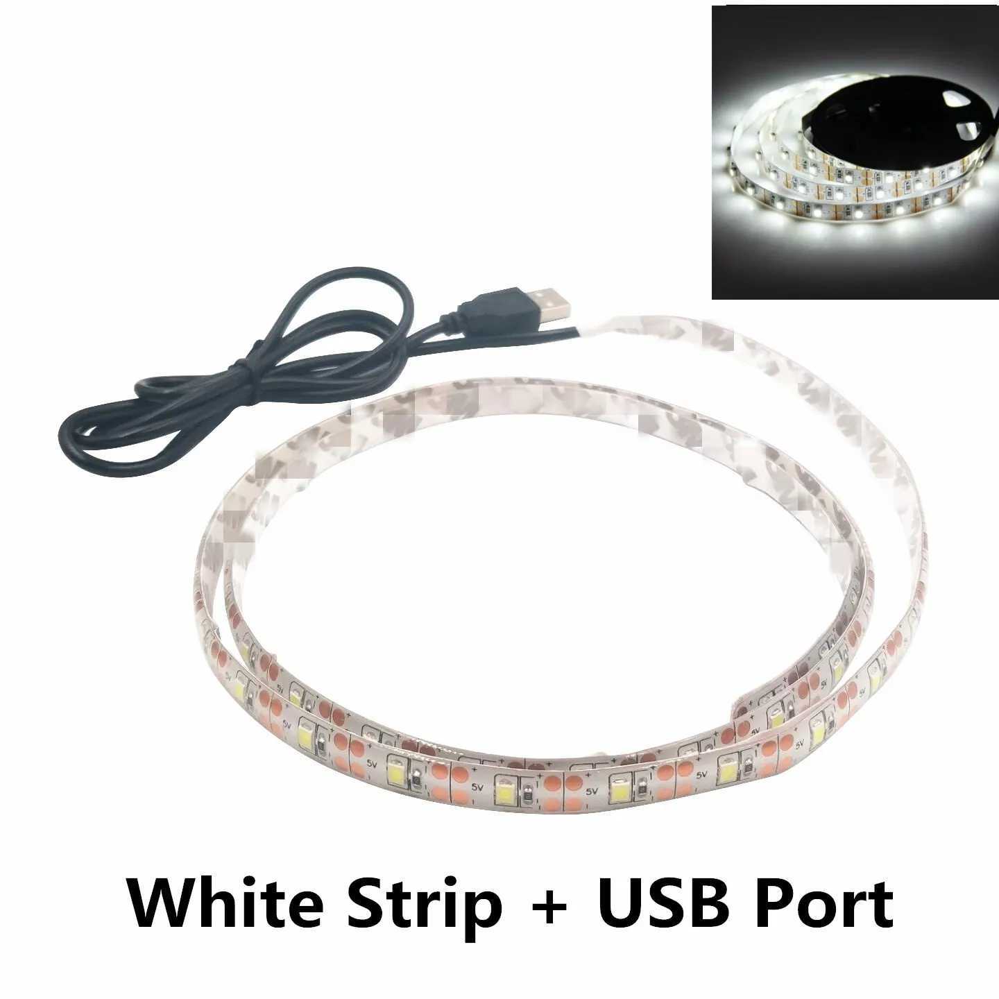 DC 5V USB LED Strips 2835 White Warm White LED Strip Light TV Background Lighting Tape Home Decor Lamp 1M 2M 3M 4M 5M LED strip W250701