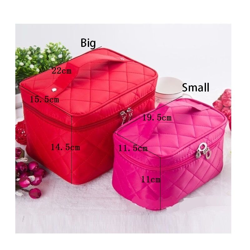 Cosmetic Box Female Quilted Professional Cosmetic Bag Women's Large Capacity Storage Handbag Travel Toiletry Makeup Bag