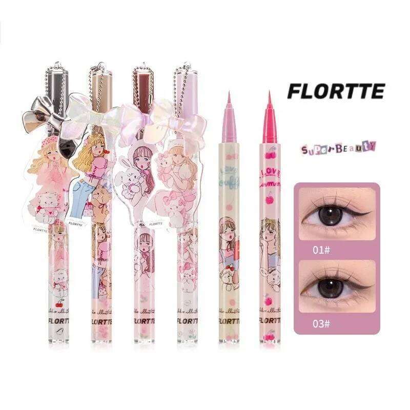 FLORTTE MIKKO ed Color Liquid Easy To Wear Eyeliner Eye Waterproof Lasting Quick-dry Liner Flortte Mikko Cosmetic X250702