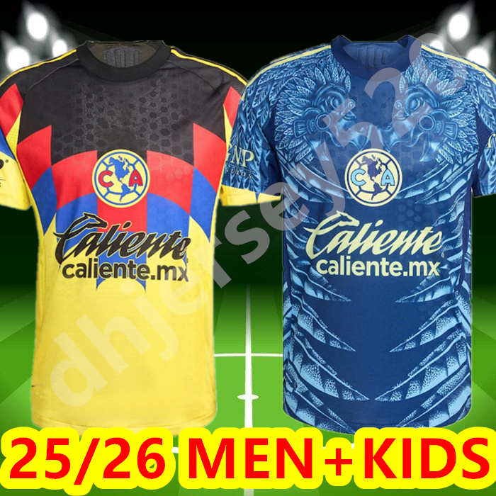 S-4XL 2025 2026 Liga MX Club America Soccer Jerseys 2025 2026 Third HENRY R.MARTINEZ D.VALDES G.OCHOA FIDALGO fans player version men women kids maillot Football Shirt