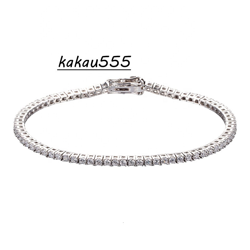 3ct Womens Minimalist Elegant Design Sterling Silver Moissanite Bracelet Unique Gift for Her