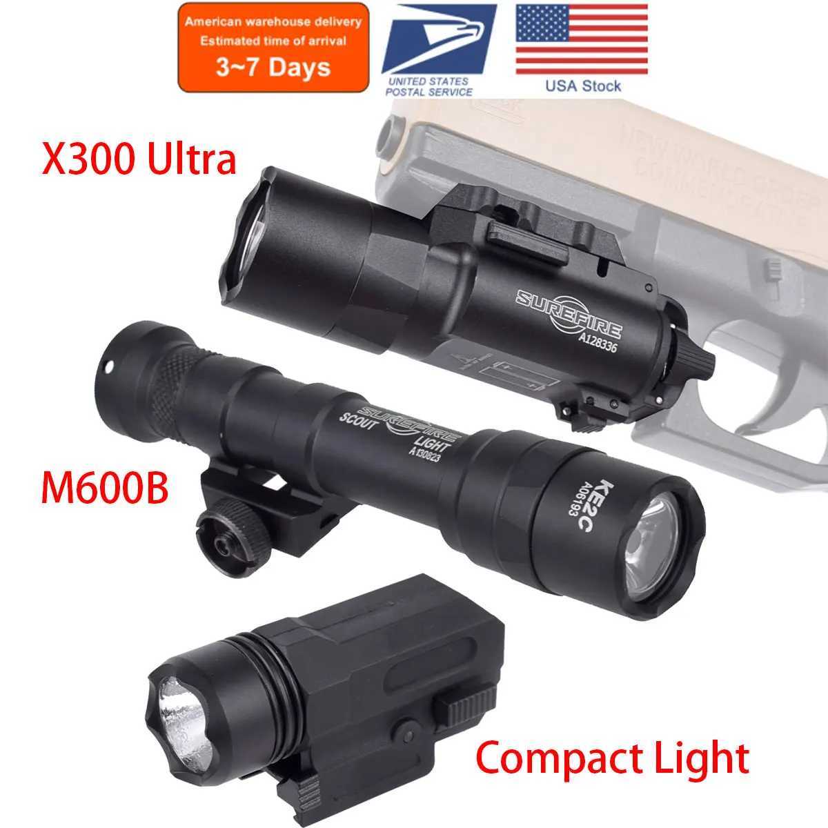 Tactical Weapon Light X300 Ultra Pistol Gun Surefire X300U M300 M600 Airsoft Handgun Scout Flashlight Glock MLOK Picatinny RailXJ250701