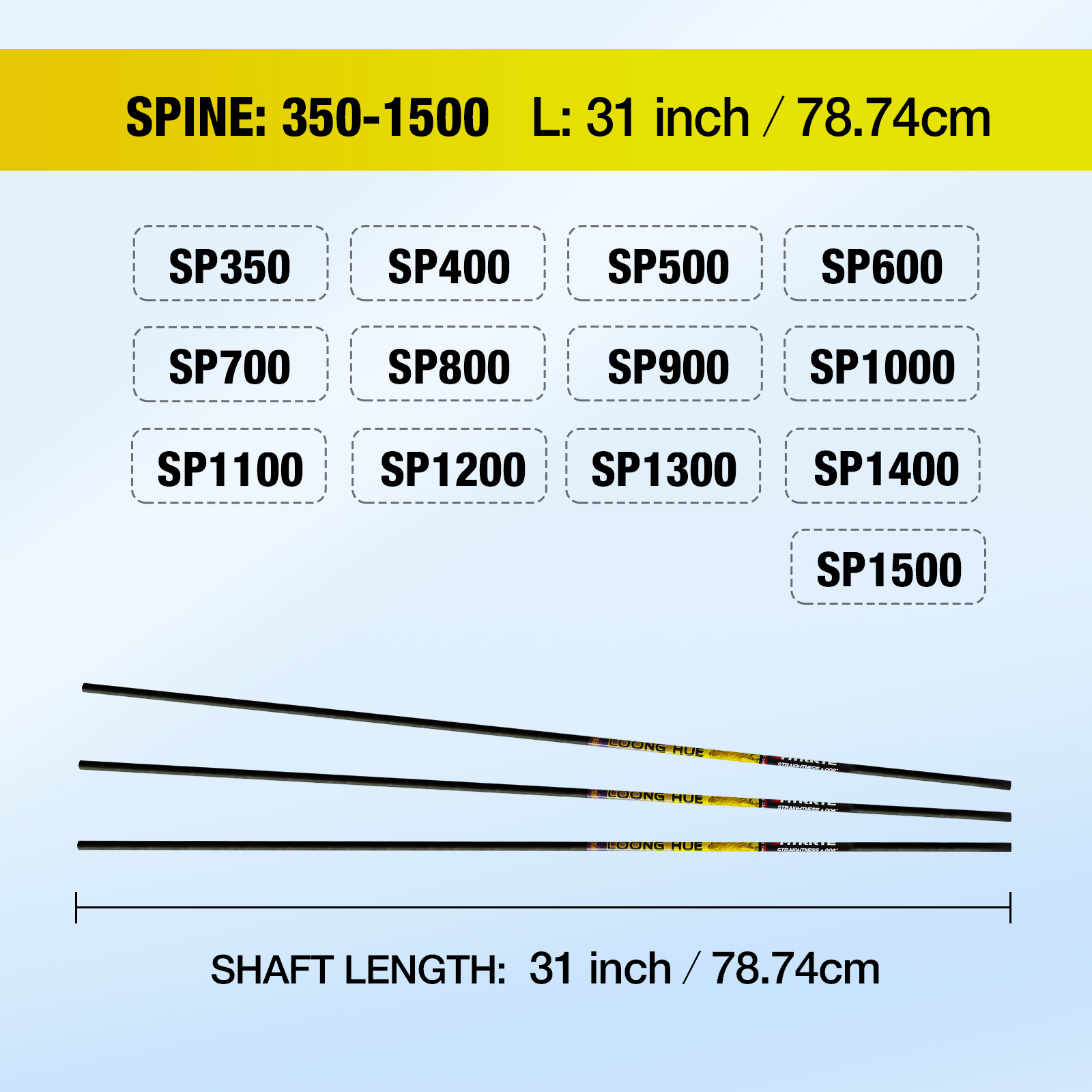 Carbon Shaft DIY 31-inch 12Pcs +/-.006 Straightness Spine 350-1500 Pure Carbon Arrow Shaft Arrows Hunting Shooting Shaft Can Be Customized