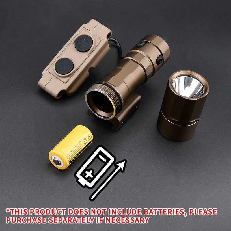 WADSN REIN 2.0 Tactical Flashlight 1300 Lumens Airsoft Rein 2 Cloud Defensive Hunting Scout Light Dual Function Switch 20MM Rail XJ250701