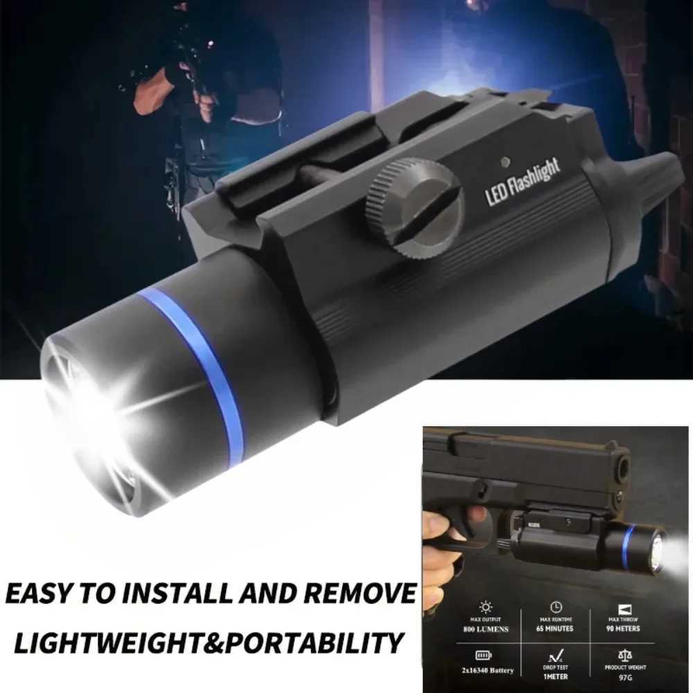 Tactical Weapon Gun Light 1000 Lumens TLR1 LED Flashlight 20mm GLOCK 17 Airsoft Rifle TLR7 Scout Torch Outdoor Hunting Lamp XJ250701