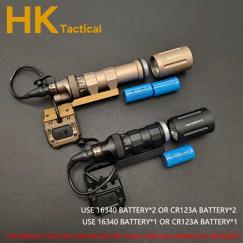 Tactical with Original Scout Light Metal Flashlight with Modbutton Switch Airsoft Weapon Light Offset Mount Hunting XJ250701