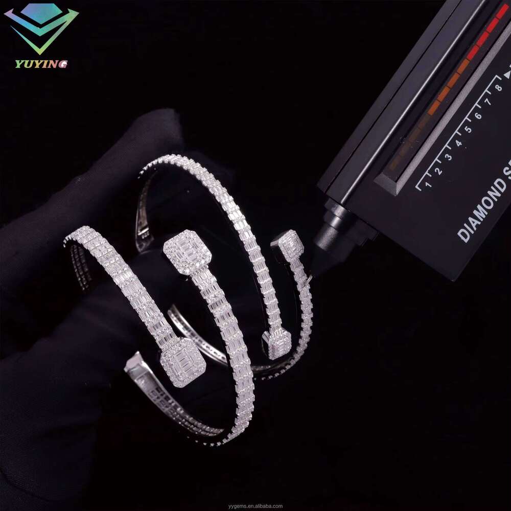 Yu Ying New Product Passes Testing Long Stick Mo Stone S Pure Sier Unisex Bracelet Jewelry