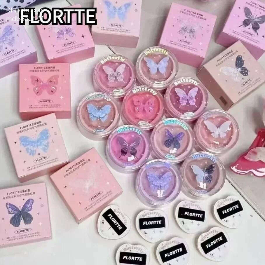 Flortte Air powder Blush Cream Swelling Repair Brightening Highlight Thin Glittering e Desire Natural Nude Makeup Powder Puff X250702