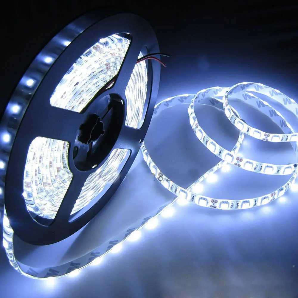 10pcs 12V 24V 10cm 20cm 30cm 50cm 1m 5m 5050 LED Flexible Strip 60 leds/m Soft Cuttable LED Strip Tape Waterproof Non Waterproof W250701