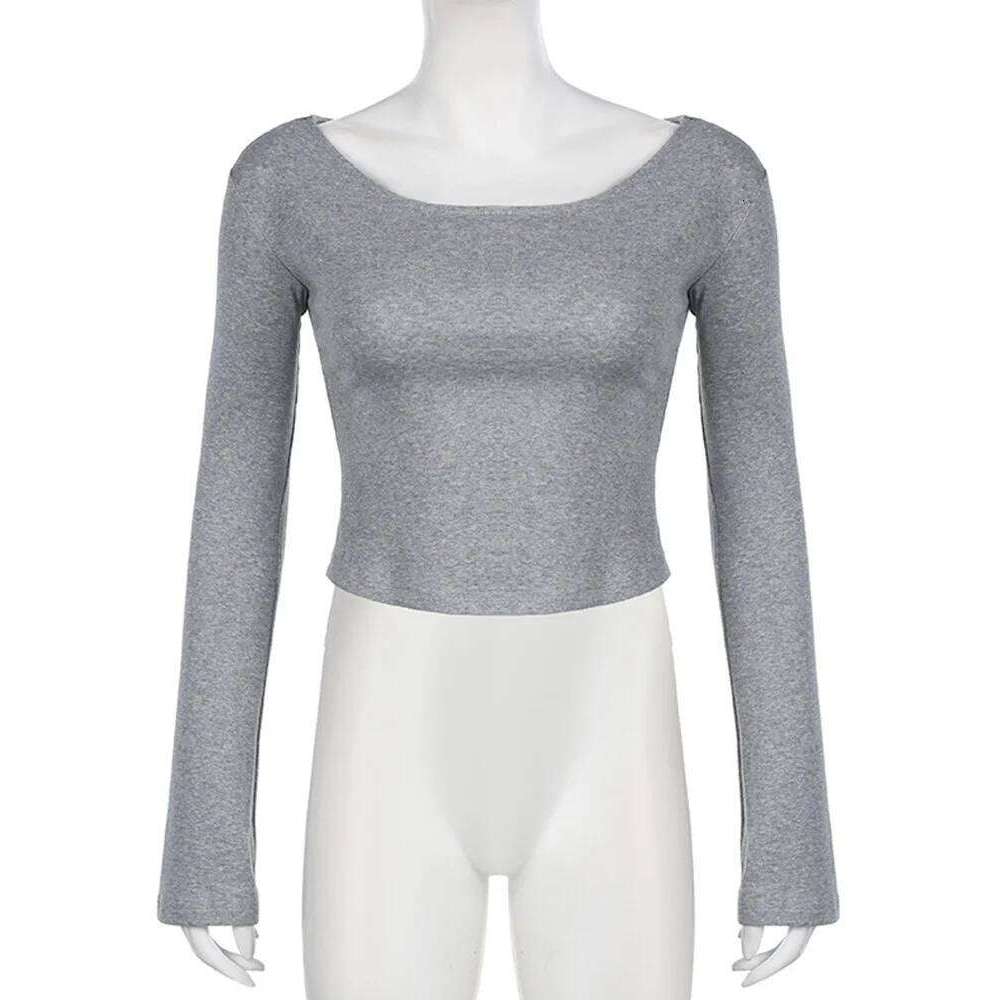 hoodie Wear Basic Hooded Waste Soil Style Cropped T-Shirt Y2k Aesthetic Slim Off Shoulder Long Sleeve Tees Casual Streetwear Tops jacket