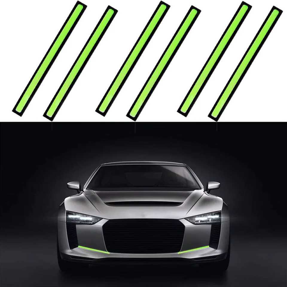 2Pcs 17CM Car LED COB Daytime Running Light Strip 12V Auto DRL Driving Parking Fog Lamp Waterproof For Truck Vehicle Decoration W250701