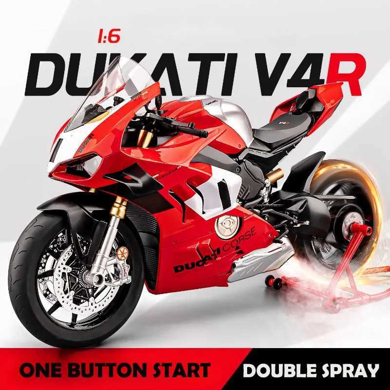Simulation Alloy 1 6 Ducati V4S Racing Motorcycle Model Diecast Alloy Motorbike Toy Collection Miniature Car Home Decor W250702