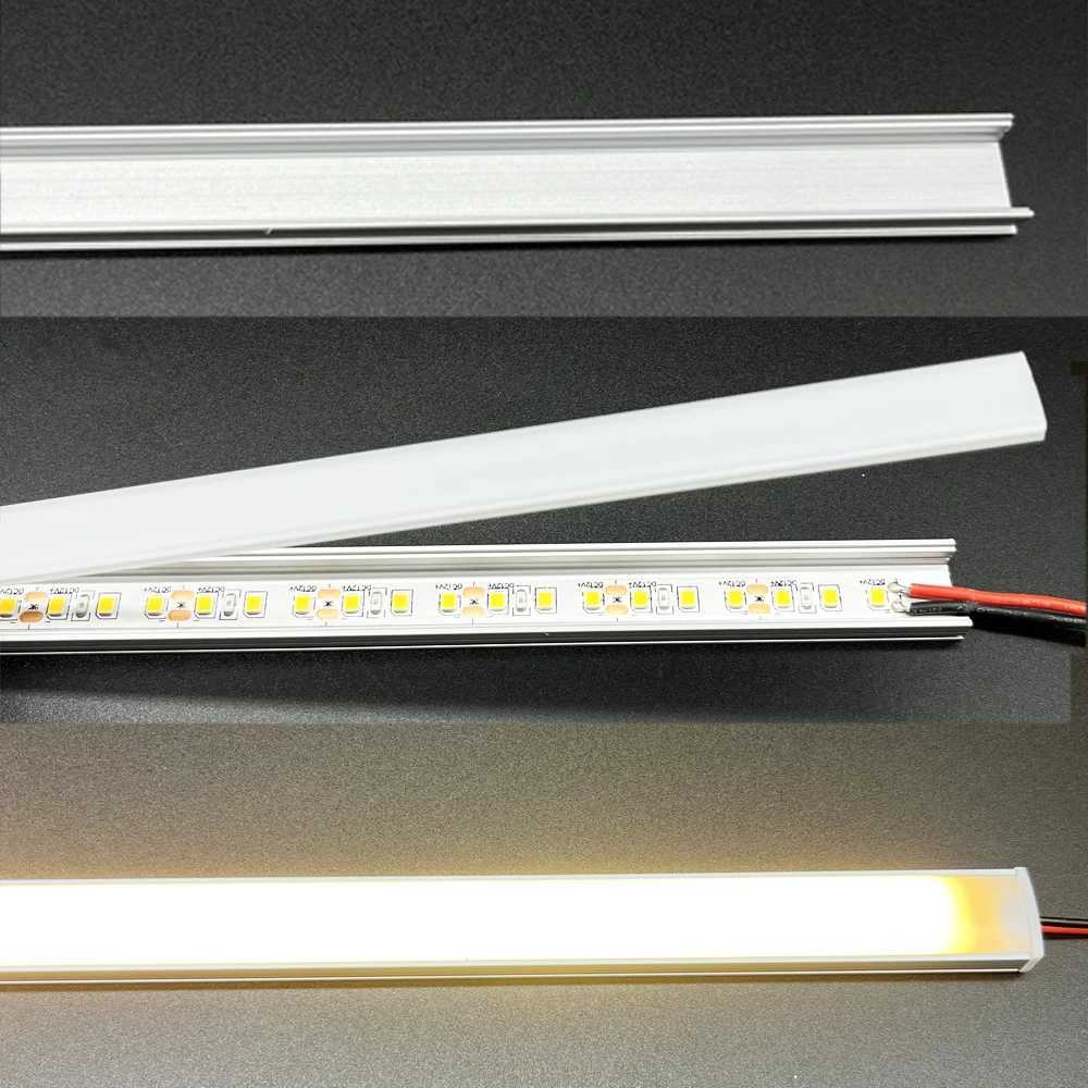 U/V/YW Style Shaped 50cm Silver Aluminium LED Bar Light Channel Holder Cover Connector DIY For LED Strip Light Bar Cabinet Lamp W250701