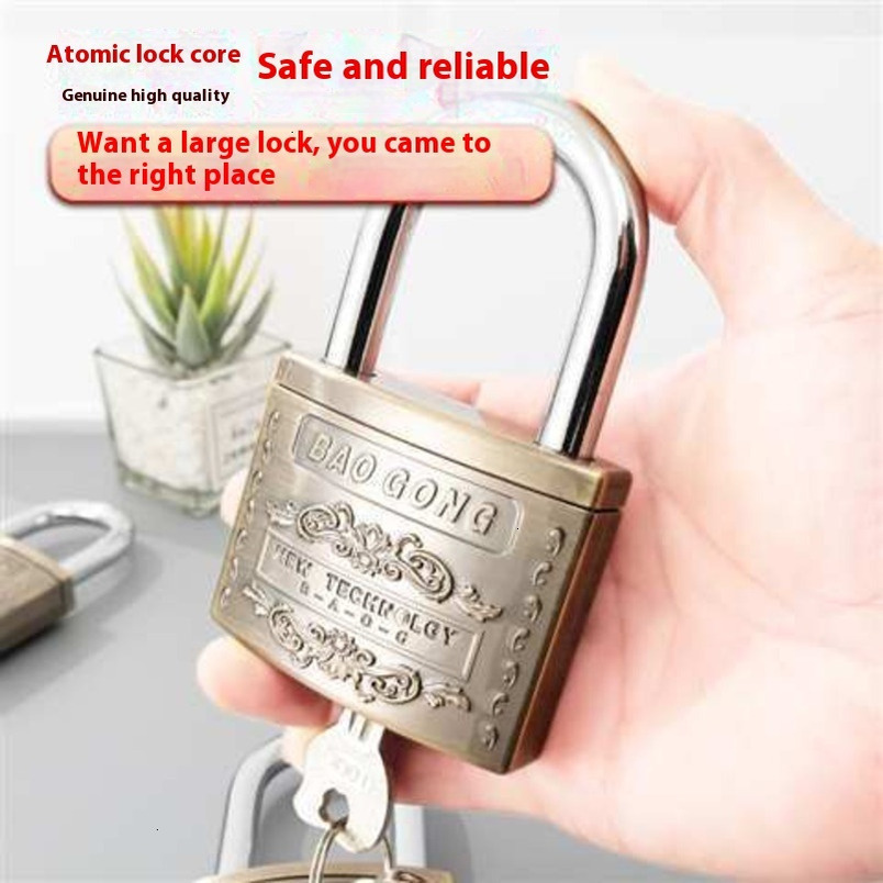 6 Key Extra Padlock Waterproof Rustproof Zinc Large Copper Core Anti-Pry Door Lock Alloy Frostproof hot-sale